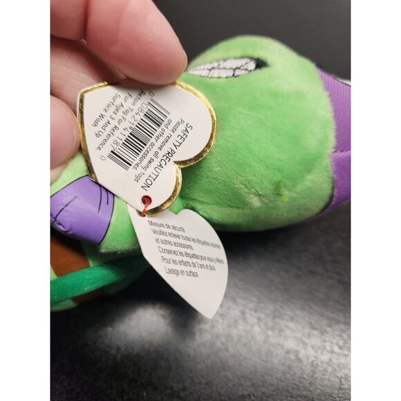 Ty Beanie Babies Donatello Teenage Mutant Ninja Turtles Plush 6" Green & Purple - Picture 7 of 9